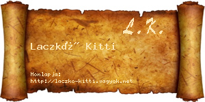 Laczkó Kitti névjegykártya