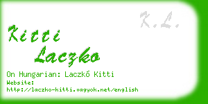 kitti laczko business card